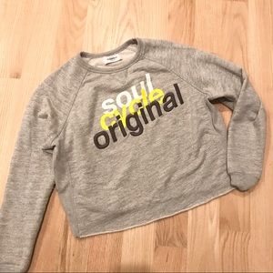 Soul cycle cropped sweatshirt